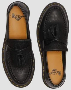 Adrian Ambassador Leren Tassel Loafers in Zwart