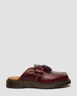 Adrian Leren Mules in Cherry Red