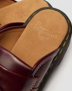 Adrian Leren Mules in Cherry Red