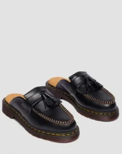 Adrian Leren Mules in Zwart