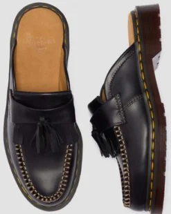 Adrian Leren Mules in Zwart