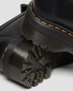 Adrian Quad Leren Platform Tassle Loafers in Zwart