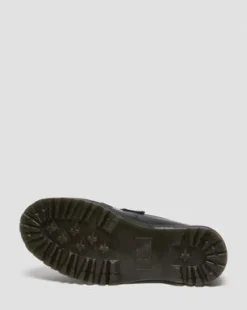 Adrian Quad Leren Platform Tassle Loafers in Zwart