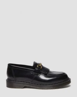 Adrian Snaffle Smooth Leren Tassel Loafers in Zwart