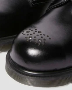 1461 Analine leren schoenen met stalen neuzen in Zwart