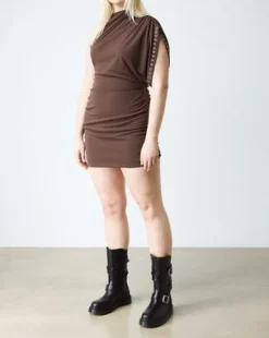 Anistone Leren Biker Boots met Twee Riemen in Zwart