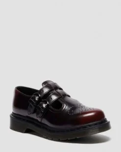 8065 Arcadia Rub-Off Leren Mary Jane Schoenen in Cherry Red