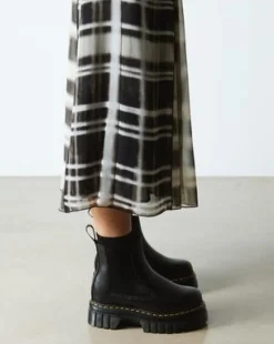 Audrick Nappa Lux Leren Platform Chelsea Boots in Zwart