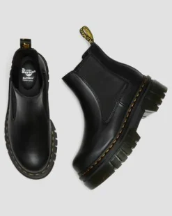 Audrick Nappa Lux Leren Platform Chelsea Boots in Zwart