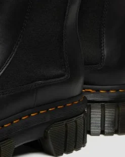 Audrick Nappa Lux Leren Platform Chelsea Boots in Zwart