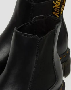 Audrick Nappa Lux Leren Platform Chelsea Boots in Zwart