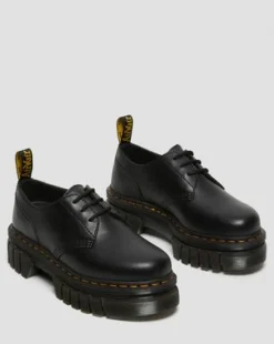 Audrick Nappa Lux Leren Platform Schoenen in Zwart