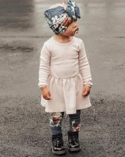 Baby 1460 Lakleren Veterlaarzen in Zwart