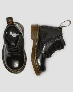 Baby 1460 Lakleren Veterlaarzen in Zwart