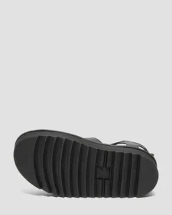 Blaire Quad Hydro Leren Platform Gladiator Sandalen in Zwart