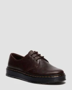 BROOKLINE LO CRAZY HORSE LEREN SCHOENEN in Donkerbruin