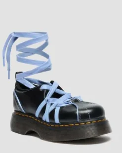 Buzz Ballerina Gloss Leren Schoenen in Zwart