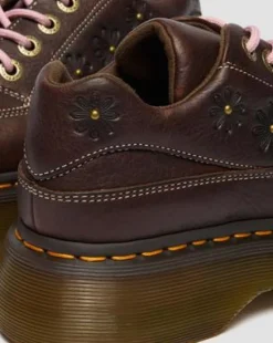 Buzz Flower Grizzly Leren Schoenen met Vijf Veterogen in Donkerbruin