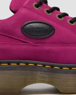 BUZZ GETROMMELDE NUBUCK SCHOENEN MET VIJF VETEROGEN in Roze
