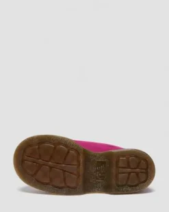 BUZZ GETROMMELDE NUBUCK SCHOENEN MET VIJF VETEROGEN in Roze