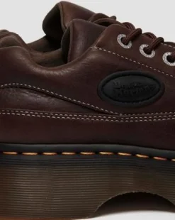 Buzz Grizzly leren schoenen met vijf veterogen in Donkerbruin