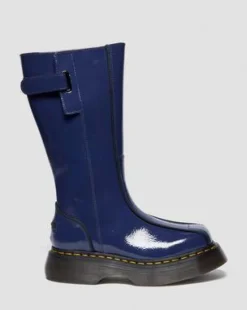 Buzz Hi Distressed Lakleren Laarzen in Donkerblauw
