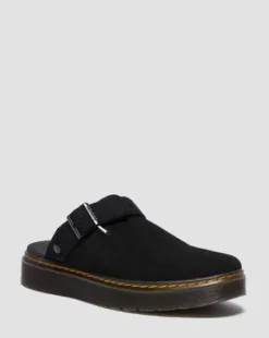 Carlson Suède Mules in Zwart