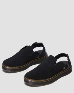 Carlson Suède Mules in Zwart
