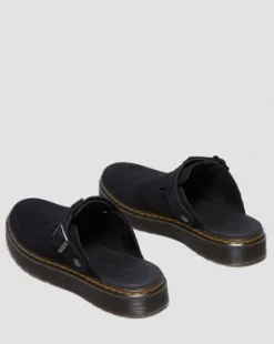 Carlson Suède Mules in Zwart
