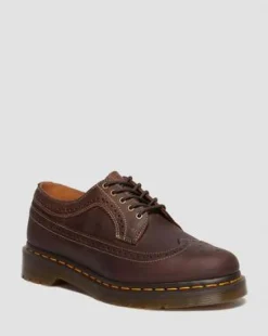 3989 Crazy Horse Leren Brogue Schoenen in Donkerbruin