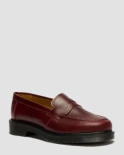 Delapre Penny Loafers in Burgundy