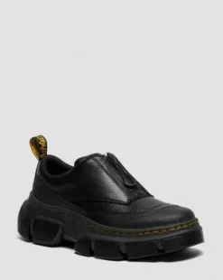 DMXL Leren Schoenen met Rits in Zwart