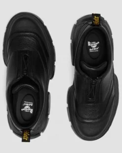 DMXL Leren Schoenen met Rits in Zwart