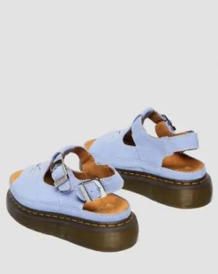 Dunnet Flower Buttersoft leren sandalen in Korenbloemblauw