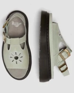 Dunnet Flower Buttersoft leren sandalen in Saliegroen