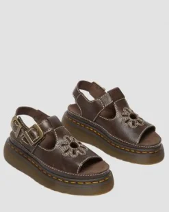 Dunnet Flower volnerfleren sandalen in Bruin