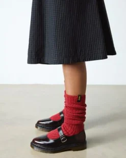 Elphie Mary Jane leren schoenen in Cherry Red