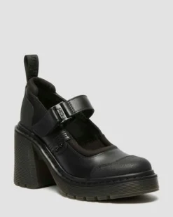 Eviee Tech Strap Mary Jane Schoenen Met Hak in Zwart