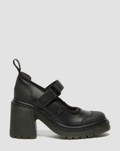 Eviee Tech Strap Mary Jane Schoenen Met Hak in Zwart