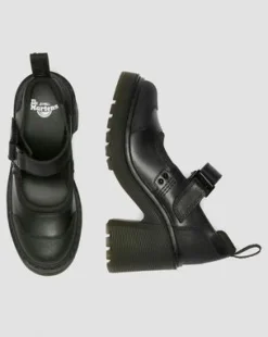 Eviee Tech Strap Mary Jane Schoenen Met Hak in Zwart