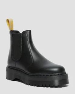 2976 Felix Vegan Platform Chelsea Boots in Zwart