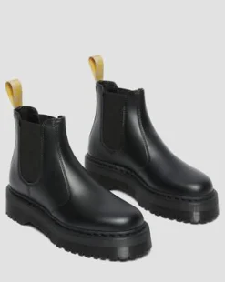 2976 Felix Vegan Platform Chelsea Boots in Zwart