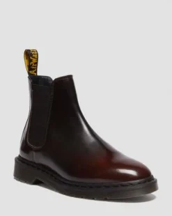 Graeme Arcadia Leren Chelsea Boots in Cherry Red
