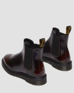 Graeme Arcadia Leren Chelsea Boots in Cherry Red