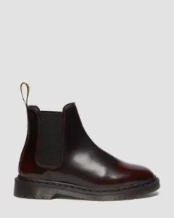 Graeme Arcadia Leren Chelsea Boots in Cherry Red