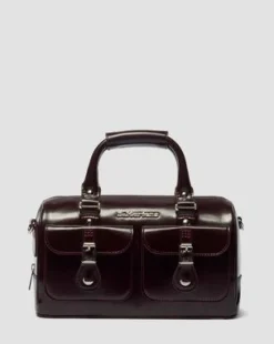 Hengelstas van Rub-Off Vegan Leer in Cherry Red