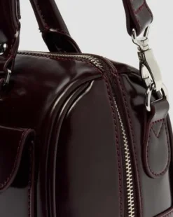 Hengelstas van Rub-Off Vegan Leer in Cherry Red