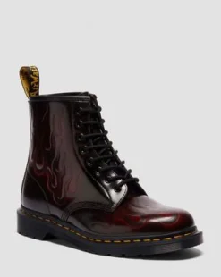 1460 Inferno Leren Veterlaarzen in Cherry Red
