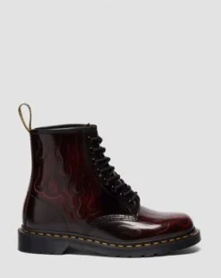 1460 Inferno Leren Veterlaarzen in Cherry Red