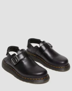 Jorge II Brando Leren Slingback Mules in Zwart